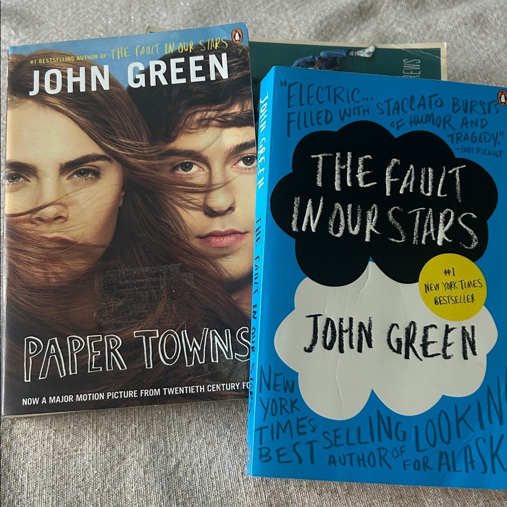 Two John Green Novels Popular Books Softcover Young Adult Made into Movies